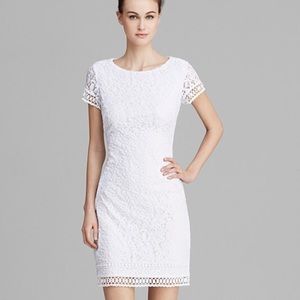 Laundry White Dress Short Sleeve Lace